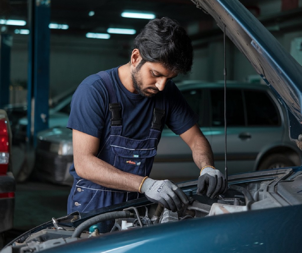 Electric car service and expert mechanics